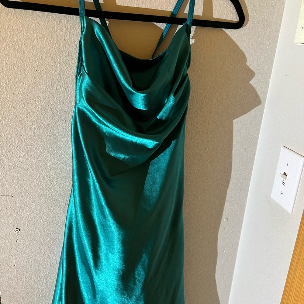 Weissman SA Teal Satin Dance Costume Used